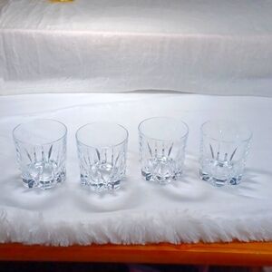 Crystal Vintage  4 T x10  x 9 Round ( Mix  Drink   Glasses‎ Vintage